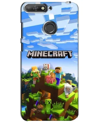 Чехол для Huawei Y6 Prime 2018 с картинкой «Minecraft классический мир»