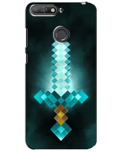 Чехол для Huawei Y6 Prime 2018 с картинкой «Алмазный меч неон»