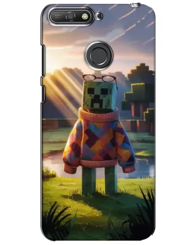 Чехол для Huawei Y6 Prime 2018 с картинкой «Крипер в свитере»