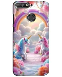 Чохол для Huawei Y6 Prime 2018 з картинкою «Веселка і єдинороги» Чохол для Huawei Y6 Prime 2018 з картинкою «Веселка і єдинороги»