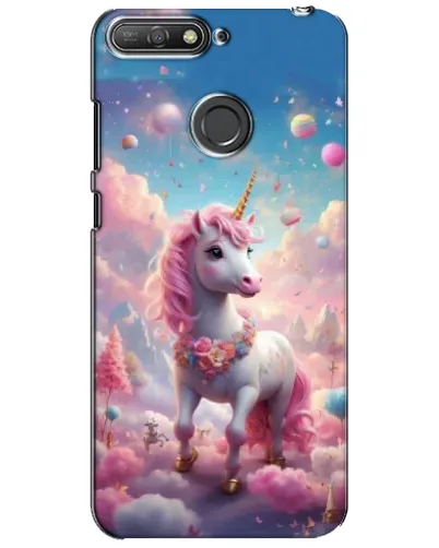Чехол для Huawei Y6 Prime 2018 с картинкой «Единорог среди облаков»