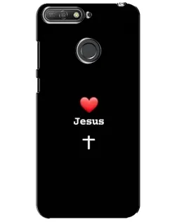 Чехол для Huawei Y6 Prime 2018 с картинкой «Сердце - Jesus» Чехол для Huawei Y6 Prime 2018 с картинкой «Сердце - Jesus»