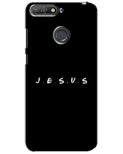 Чехол для Huawei Y6 Prime 2018 с картинкой «Точки веры J.E.S.U.S.»