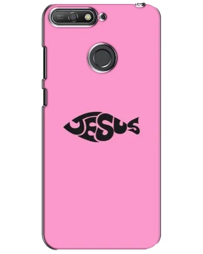 Чехол для Huawei Y6 Prime 2018 с картинкой «Розовый символ Jesus» Чехол для Huawei Y6 Prime 2018 с картинкой «Розовый символ Jesus»