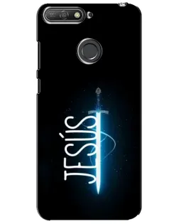 Чехол для Huawei Y6 Prime 2018 с картинкой «Меч Духа Jesus»