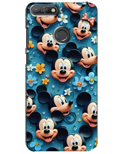 Чохол для Huawei Y6 Prime 2018 з картинкою «Паттерн Міккі та Мінні»