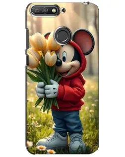Чохол для Huawei Y6 Prime 2018 з картинкою «Міккі з тюльпанами» Чохол для Huawei Y6 Prime 2018 з картинкою «Міккі з тюльпанами»
