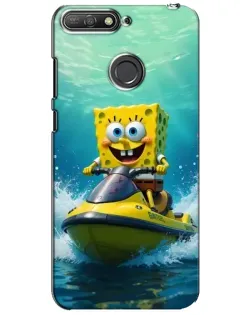 Чохол для Huawei Y6 Prime 2018 з картинкою «Спанч Боб на гідроциклі» Чохол для Huawei Y6 Prime 2018 з картинкою «Спанч Боб на гідроциклі»