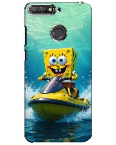 Чехол для Huawei Y6 Prime 2018 с картинкой «Спанч Боб на гидроцикле» Чехол для Huawei Y6 Prime 2018 с картинкой «Спанч Боб на гидроцикле»