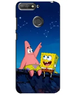 Чохол для Huawei Y6 Prime 2018 з картинкою «Губка Боб та Патрік вночі» Чохол для Huawei Y6 Prime 2018 з картинкою «Губка Боб та Патрік вночі»