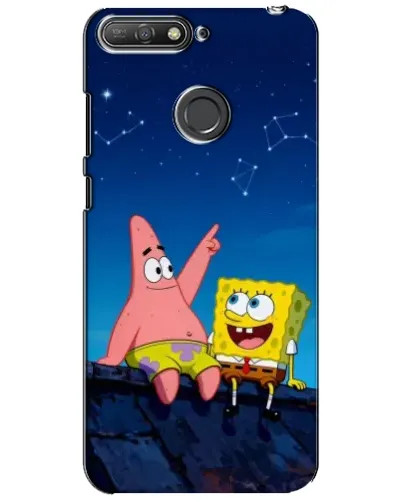 Чехол для Huawei Y6 Prime 2018 с картинкой «Губка Боб и Патрик ночью» Чехол для Huawei Y6 Prime 2018 с картинкой «Губка Боб и Патрик ночью»