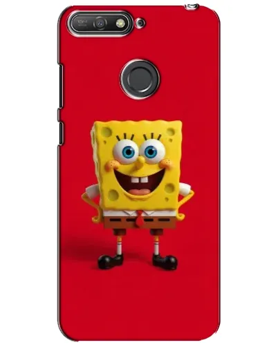 Чехол для Huawei Y6 Prime 2018 с картинкой «Спанч Боб на красном» Чехол для Huawei Y6 Prime 2018 с картинкой «Спанч Боб на красном»