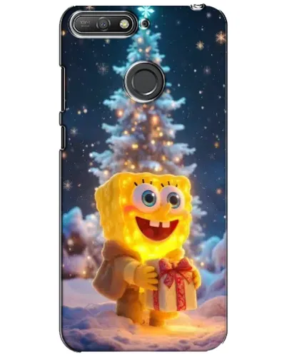 Чехол для Huawei Y6 Prime 2018 с картинкой «Рождественский Спанч Боб» Чехол для Huawei Y6 Prime 2018 с картинкой «Рождественский Спанч Боб»