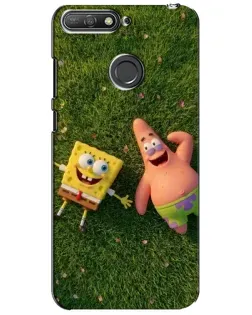 Чехол для Huawei Y6 Prime 2018 с картинкой «Друзья на лужайке»