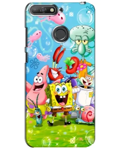 Чехол для Huawei Y6 Prime 2018 с картинкой «Губка Боб и друзья» Чехол для Huawei Y6 Prime 2018 с картинкой «Губка Боб и друзья»