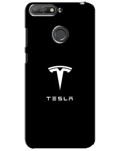 Чохол для Huawei Y6 Prime 2018 з картинкою «Tesla White Logo» Чохол для Huawei Y6 Prime 2018 з картинкою «Tesla White Logo»
