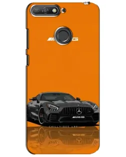 Чохол для Huawei Y6 Prime 2018 з картинкою «Помаранчевий Mercedes AMG»
