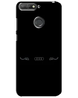 Чехол для Huawei Y6 Prime 2018 с картинкой «Audi — световой подпись»