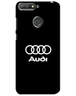 Чехол для Huawei Y6 Prime 2018 с картинкой «Классическое лого Audi»
