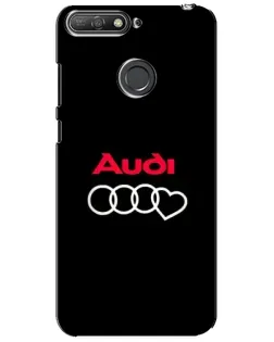 Чехол для Huawei Y6 Prime 2018 с картинкой «Логотип Audi Heart»