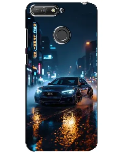 Чохол для Huawei Y6 Prime 2018 з картинкою «Нічне місто та Audi» Чохол для Huawei Y6 Prime 2018 з картинкою «Нічне місто та Audi»