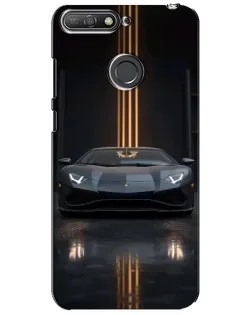 Чохол для Huawei Y6 Prime 2018 з картинкою «Lamborghini золоті лінії» Чохол для Huawei Y6 Prime 2018 з картинкою «Lamborghini золоті лінії»
