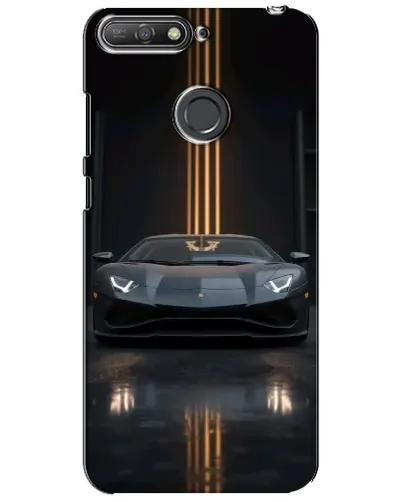 Чохол для Huawei Y6 Prime 2018 з картинкою «Lamborghini золоті лінії»