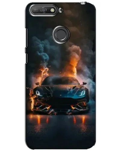 Чохол для Huawei Y6 Prime 2018 з картинкою «Lamborghini димна естетика»