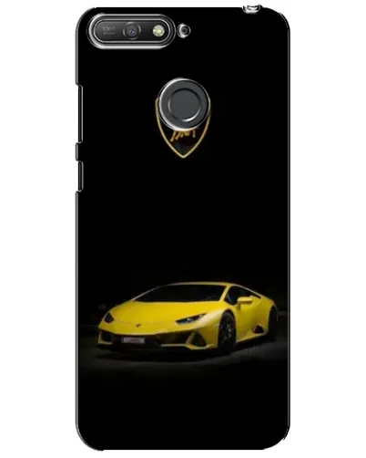 Чохол для Huawei Y6 Prime 2018 з картинкою «Lamborghini жовтий акцент»
