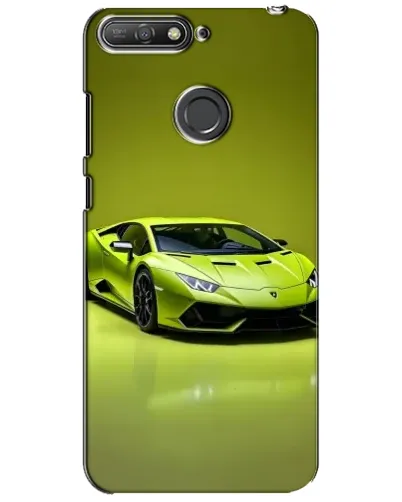 Чохол для Huawei Y6 Prime 2018 з картинкою «Салатовий Lamborghini Huracan»