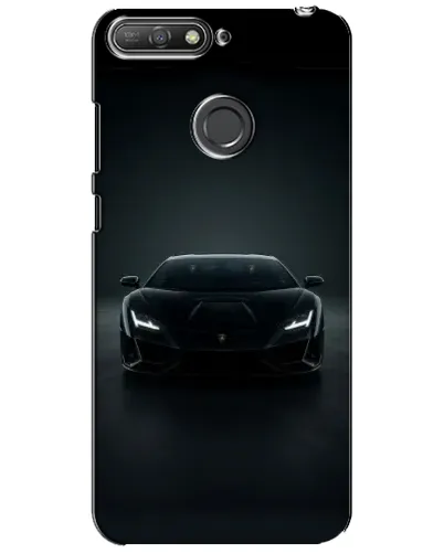 Чохол для Huawei Y6 Prime 2018 з картинкою «Чорний Lamborghini Aventador»