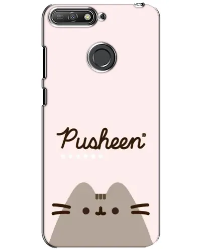 Чехол для Huawei Y6 Prime 2018 с картинкой «Pusheen логотип» Чехол для Huawei Y6 Prime 2018 с картинкой «Pusheen логотип»