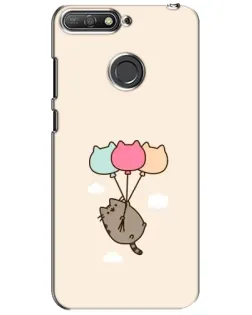 Чехол для Huawei Y6 Prime 2018 с картинкой «Пушин на шариках»