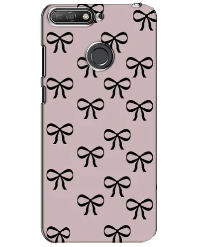 Чехол для Huawei Y6 Prime 2018 с картинкой «Черные бантики»