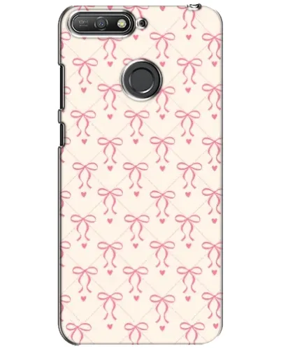 Чехол для Huawei Y6 Prime 2018 с картинкой «Розовые бантики Coquette»