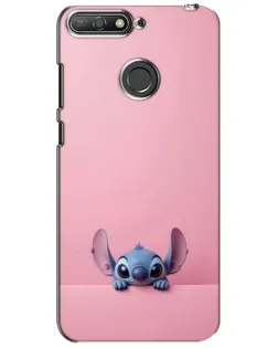 Чехол для Huawei Y6 Prime 2018 с картинкой «Stitch выглядывает»