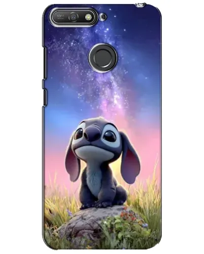 Чехол для Huawei Y6 Prime 2018 с картинкой «Стич на рассвете»