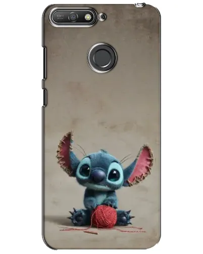 Чехол для Huawei Y6 Prime 2018 с картинкой «Стич на коричневом фоне»