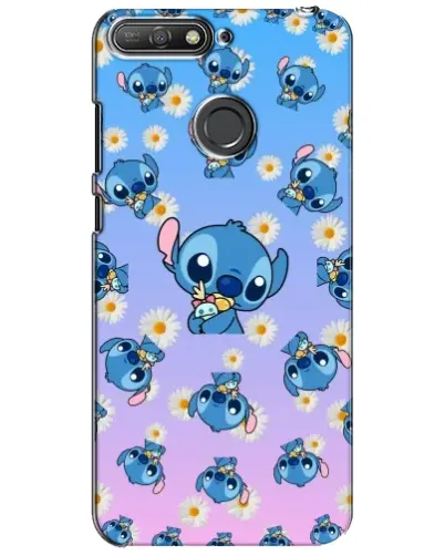 Чехол для Huawei Y6 Prime 2018 с картинкой «Паттерн со Стичем»
