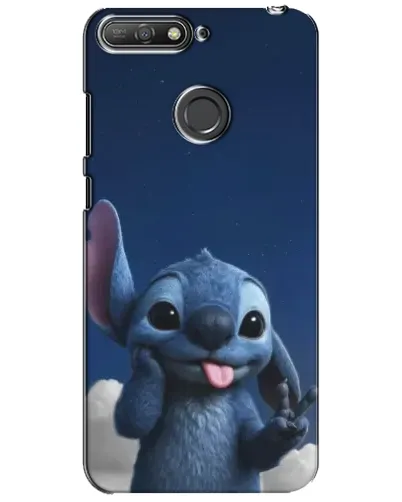 Чехол для Huawei Y6 Prime 2018 с картинкой «Стич в облаках»