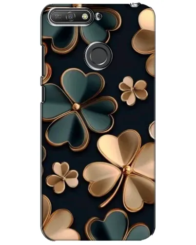 Чехол для Huawei Y6 Prime 2018 с картинкой «Клевер в золоте»
