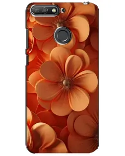 Чехол для Huawei Y6 Prime 2018 с картинкой «Оранжевый макро цветок»