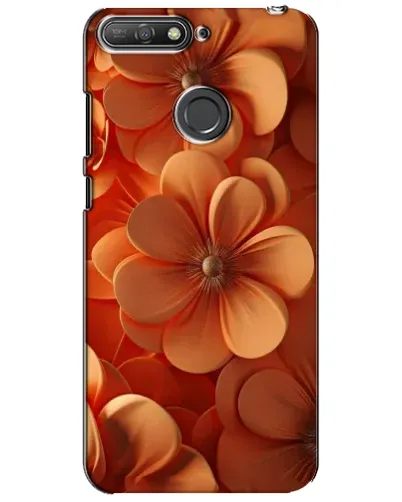 Чехол для Huawei Y6 Prime 2018 с картинкой «Оранжевый макро цветок»