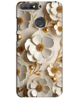 Чехол для Huawei Y6 Prime 2018 с картинкой «Белие бумажние  цвети»