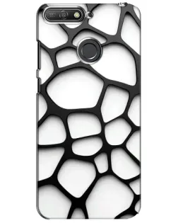 Чехол для Huawei Y6 Prime 2018 с картинкой «Белая объемная сетка»