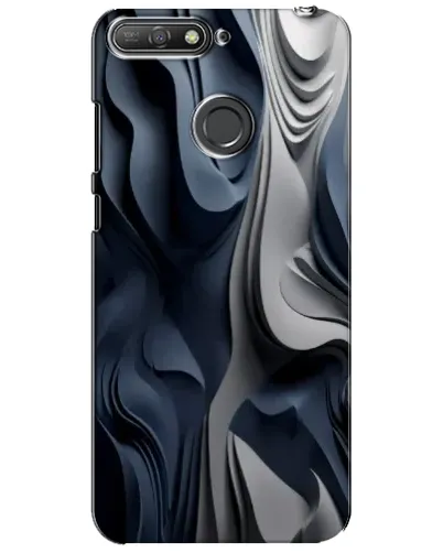 Чехол для Huawei Y6 Prime 2018 с картинкой «Объемные синие складки» Чехол для Huawei Y6 Prime 2018 с картинкой «Объемные синие складки»