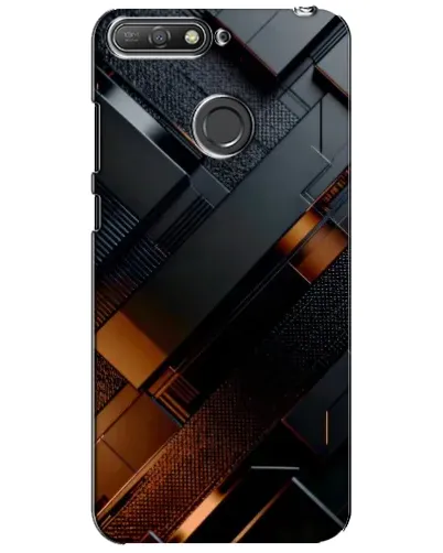 Чехол для Huawei Y6 Prime 2018 с картинкой «Черные геометрические блоки» Чехол для Huawei Y6 Prime 2018 с картинкой «Черные геометрические блоки»