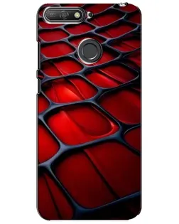 Чехол для Huawei Y6 Prime 2018 с картинкой «Красная глянцевая сетка»