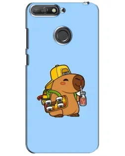 Чехол для Huawei Y6 Prime 2018 с картинкой «Капибара на скейте»