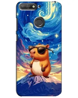 Чехол для Huawei Y6 Prime 2018 с картинкой «Капибара Ван Гога»